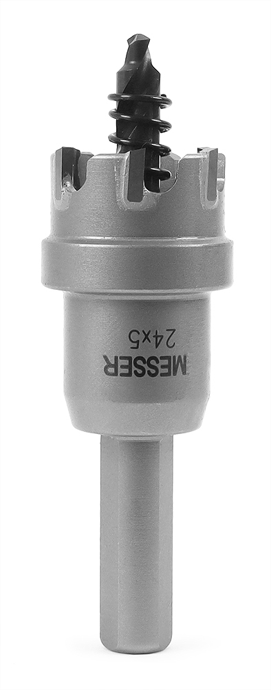 ТСТ коронка MESSER 24X5 с центрирующим сверлом и толкающей пружиной