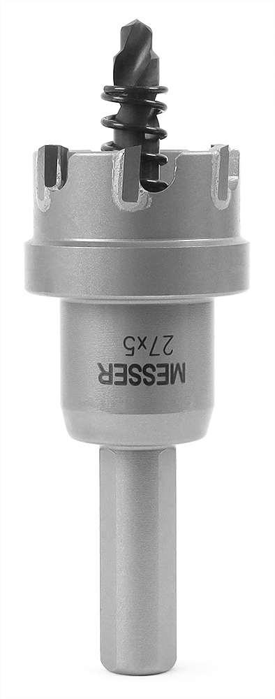 ТСТ коронка MESSER 27X5 с центрирующим сверлом и толкающей пружиной