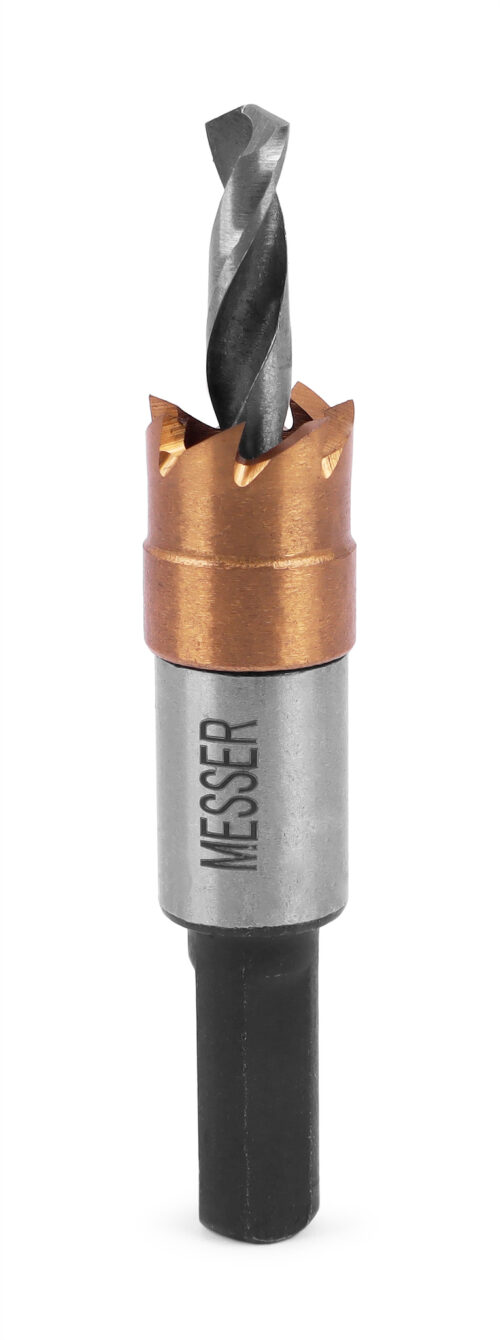 HSS-TiN коронка MESSER 12мм с центр. сверлом без пружины для лист. материала до 2 мм ц/х