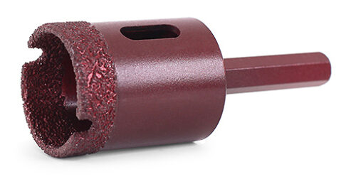 Алмазная коронка MESSER по камню с шестигранным хвостовиком (вакуумное спекание алмазов) 50 мм