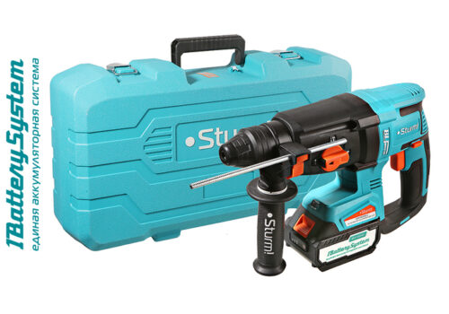 Аккумуляторный перфоратор Sturm! CRH1832BLC 1BatterySystem