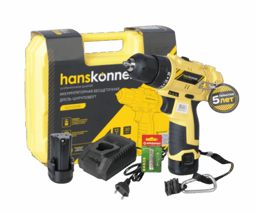 Аккумуляторный шуруповерт Hanskonner HCD1230R